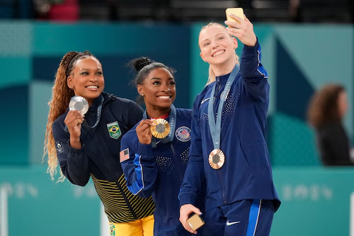 Simone Biles and Jade Carey WIN Gold & Bronze